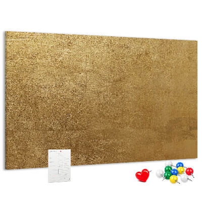 Tableau de liège Texture dorée au style minimaliste.