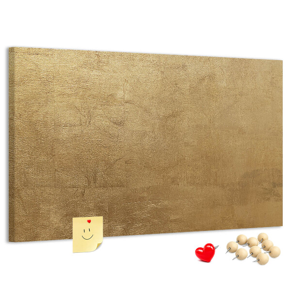 Tableau de liège Texture dorée au style minimaliste.