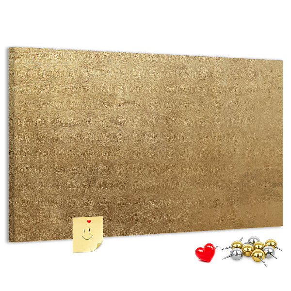 Tableau de liège Texture dorée au style minimaliste.