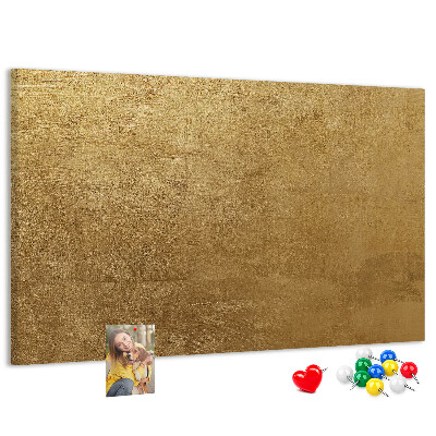 Tableau de liège Texture dorée au style minimaliste.