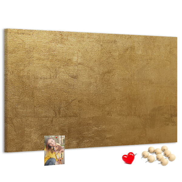 Tableau de liège Texture dorée au style minimaliste.