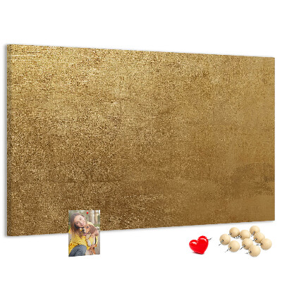 Tableau de liège Texture dorée au style minimaliste.