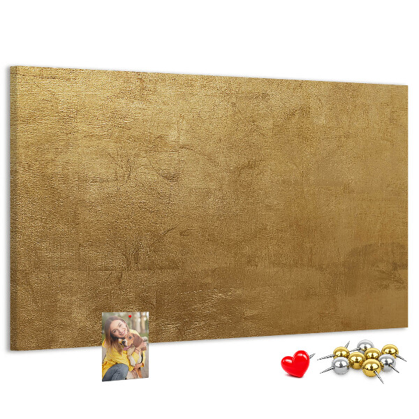 Tableau de liège Texture dorée au style minimaliste.