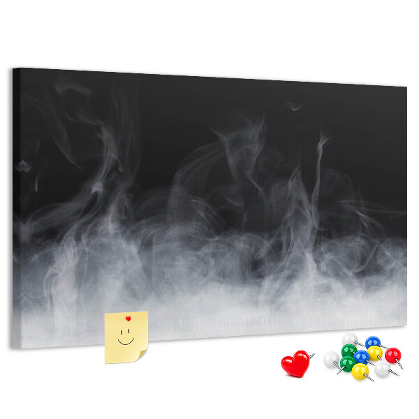 Tableau en liège Danse sensuelle du brouillard sur fond noir