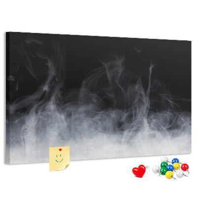 Tableau en liège Danse sensuelle du brouillard sur fond noir