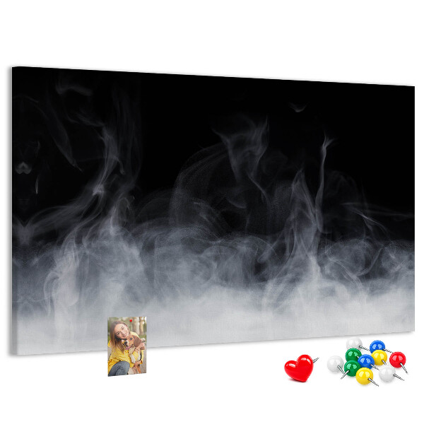 Tableau en liège Danse sensuelle du brouillard sur fond noir