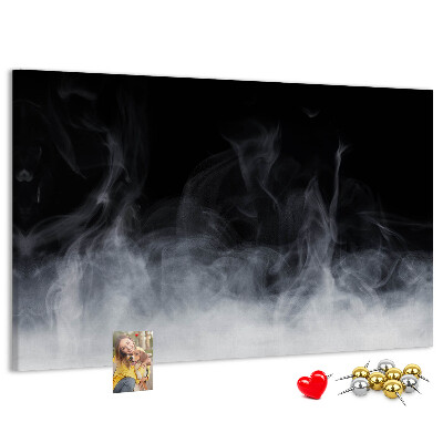 Tableau en liège Danse sensuelle du brouillard sur fond noir