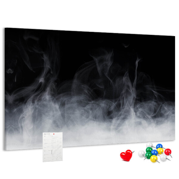 Tableau en liège Danse sensuelle du brouillard sur fond noir