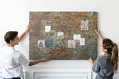 Tableau en liège Surface rouillée avec des accents bleus