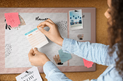 Tableau affichage liège Un agenda élégant orné de motifs floraux