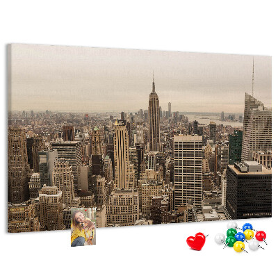 Tableau en liège La silhouette de New York avec ses gratte-ciel