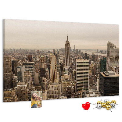 Tableau en liège La silhouette de New York avec ses gratte-ciel