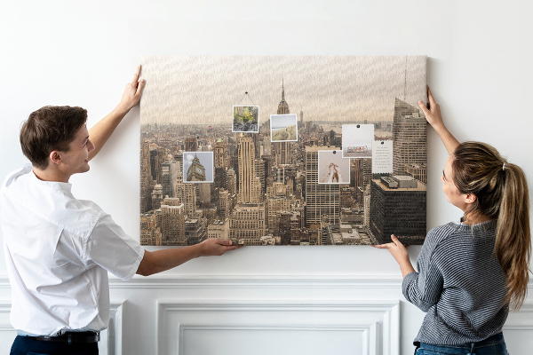 Tableau en liège La silhouette de New York avec ses gratte-ciel