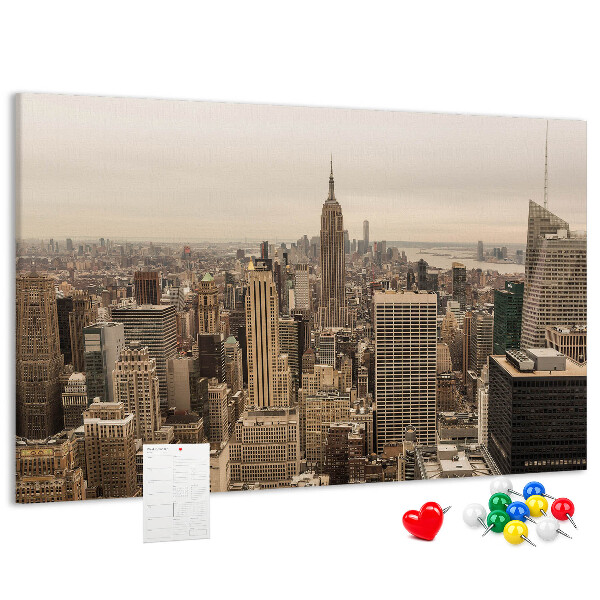 Tableau en liège La silhouette de New York avec ses gratte-ciel