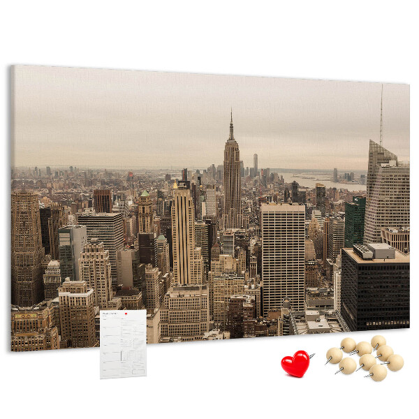 Tableau en liège La silhouette de New York avec ses gratte-ciel