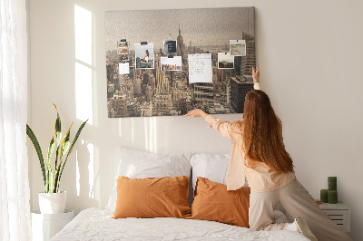 Tableau en liège La silhouette de New York avec ses gratte-ciel