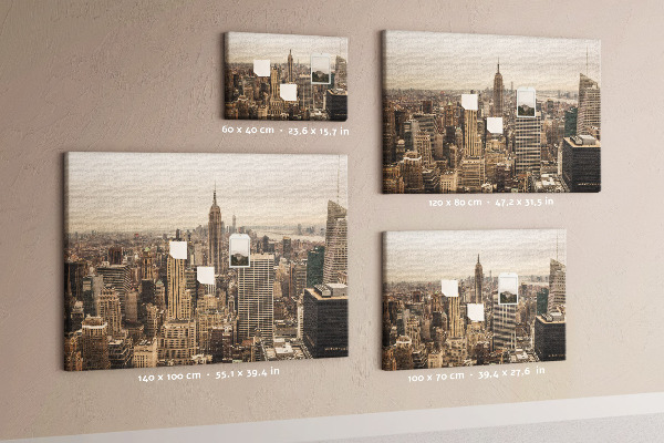 Tableau en liège La silhouette de New York avec ses gratte-ciel