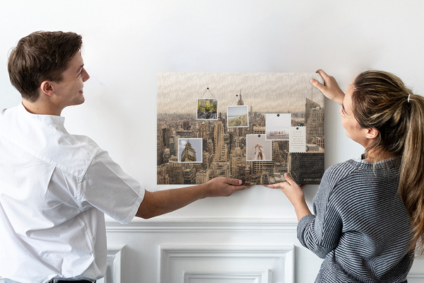 Tableau en liège La silhouette de New York avec ses gratte-ciel