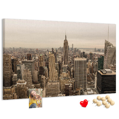 Tableau en liège La silhouette de New York avec ses gratte-ciel
