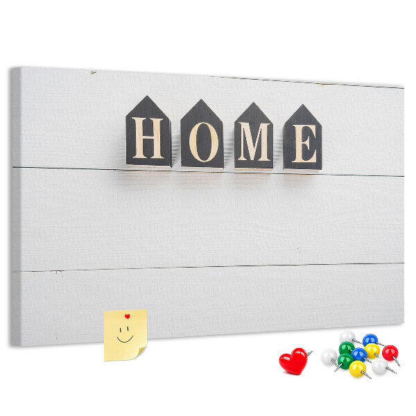 Tableau affichage liège Lettres stylisées sur fond en bois
