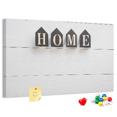 Tableau affichage liège Lettres stylisées sur fond en bois
