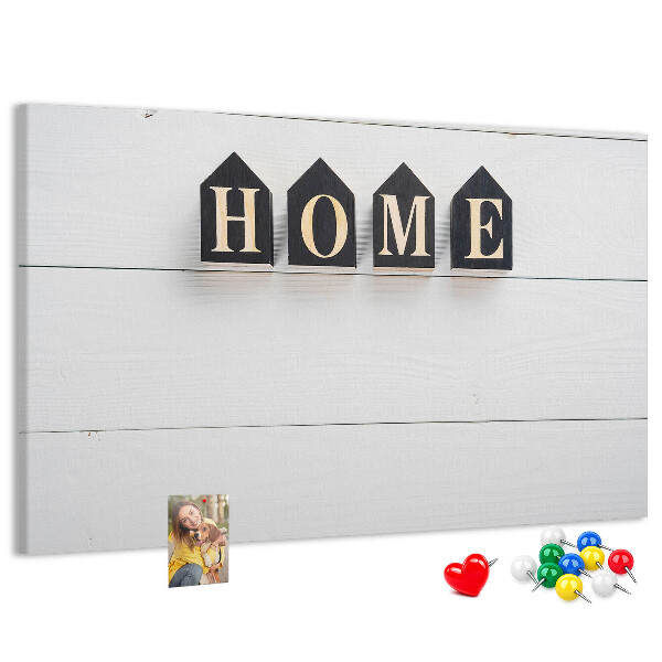 Tableau affichage liège Lettres stylisées sur fond en bois