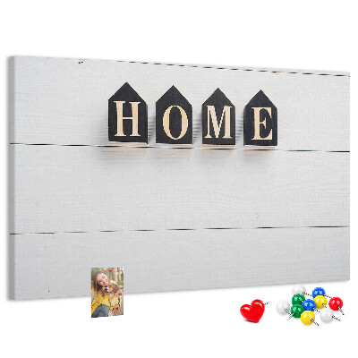Tableau affichage liège Lettres stylisées sur fond en bois