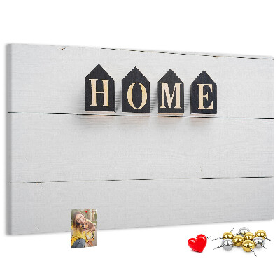 Tableau affichage liège Lettres stylisées sur fond en bois