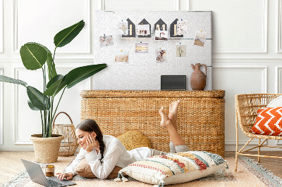 Tableau affichage liège Lettres stylisées sur fond en bois