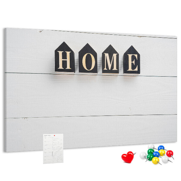 Tableau affichage liège Lettres stylisées sur fond en bois