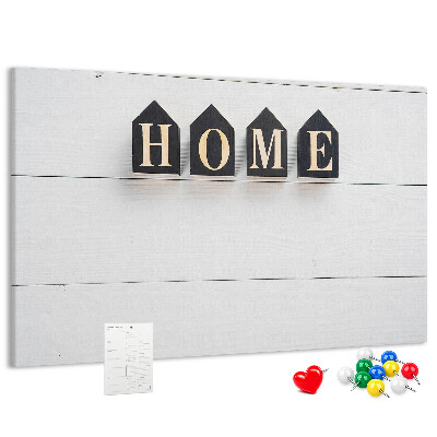 Tableau affichage liège Lettres stylisées sur fond en bois