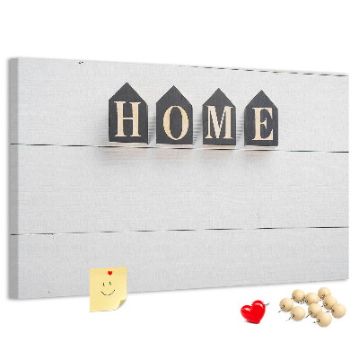 Tableau affichage liège Lettres stylisées sur fond en bois