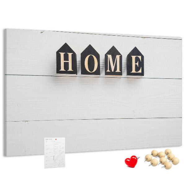 Tableau affichage liège Lettres stylisées sur fond en bois
