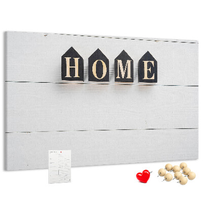 Tableau affichage liège Lettres stylisées sur fond en bois
