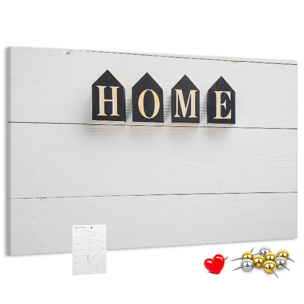 Tableau affichage liège Lettres stylisées sur fond en bois