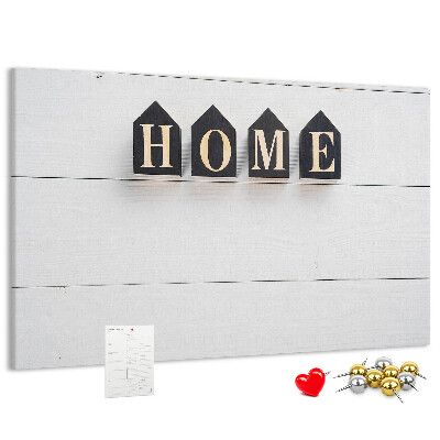 Tableau affichage liège Lettres stylisées sur fond en bois