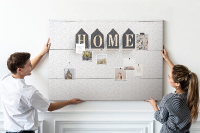 Tableau affichage liège Lettres stylisées sur fond en bois