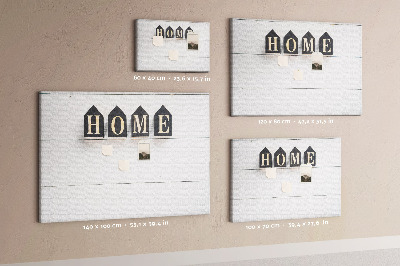 Tableau affichage liège Lettres stylisées sur fond en bois