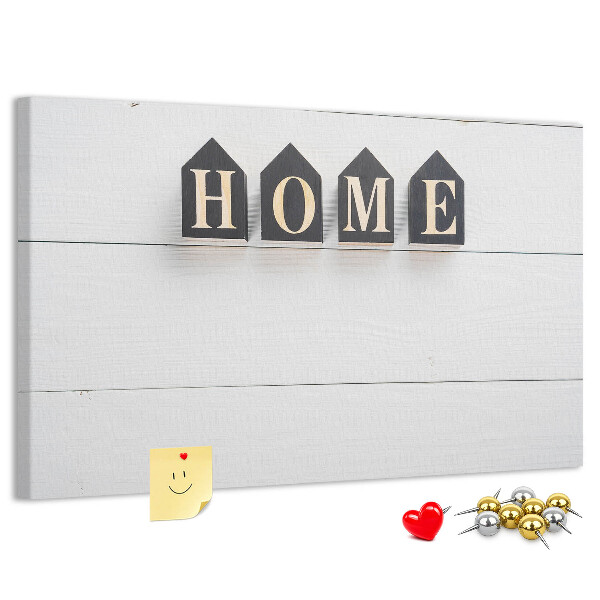 Tableau affichage liège Lettres stylisées sur fond en bois