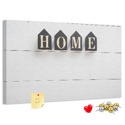 Tableau affichage liège Lettres stylisées sur fond en bois