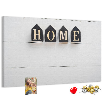 Tableau affichage liège Lettres stylisées sur fond en bois