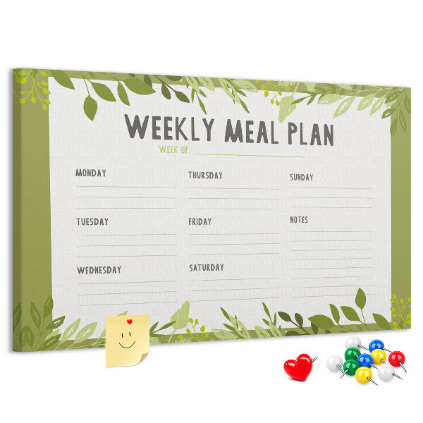 Tableau de liège Plan de repas Green Leaf