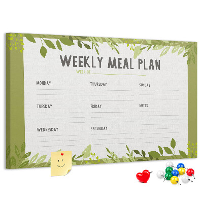 Tableau de liège Plan de repas Green Leaf