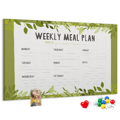 Tableau de liège Plan de repas Green Leaf