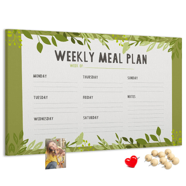 Tableau de liège Plan de repas Green Leaf