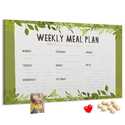 Tableau de liège Plan de repas Green Leaf