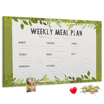 Tableau de liège Plan de repas Green Leaf