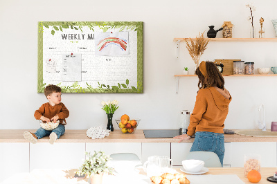 Tableau de liège Plan de repas Green Leaf