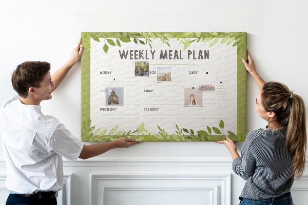 Tableau de liège Plan de repas Green Leaf