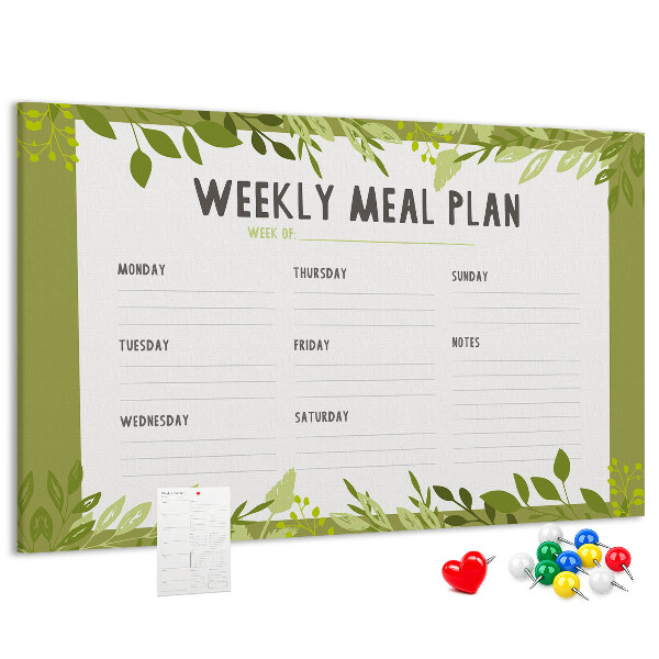 Tableau de liège Plan de repas Green Leaf